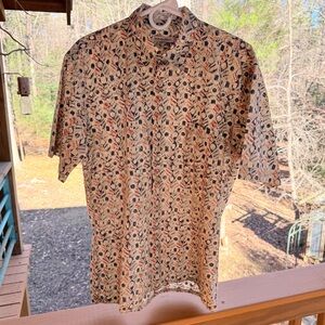 Men’s Burma Bibas Geometric Print Shirt Size Medium